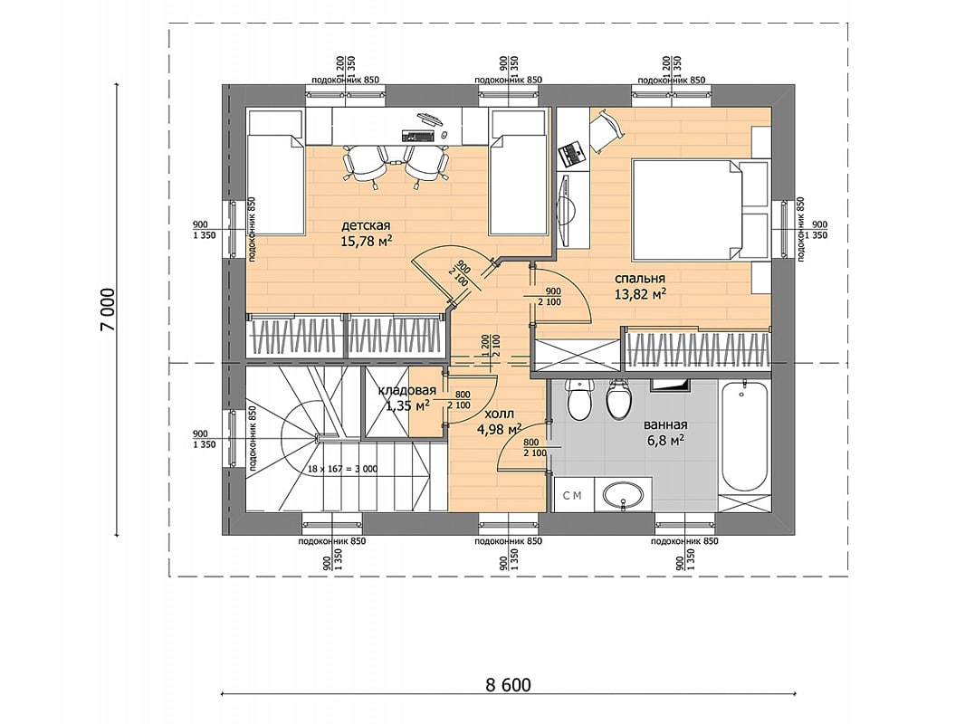 Планировка BASIS 90-1 2 этаж