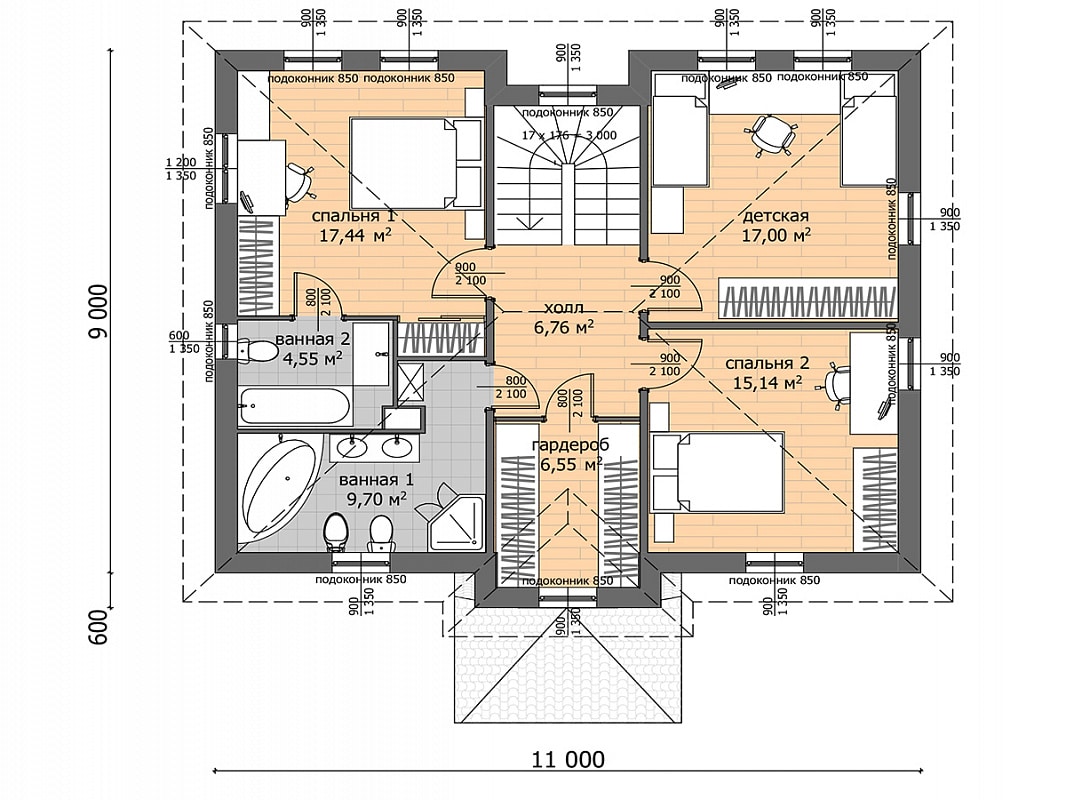 Планировка CONSTANT 160-2 2 этаж